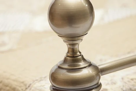 Кровать металлическая DIANA Антич. белый (Ant. White)/Античн.медь (Ant. Brass)