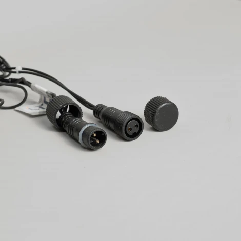 Светодиодная сеть с колпачком 2 x 3 м тепло-белая 220В, 384 LED, провод черный ПВХ, IP65 Laitcom NTL384CAP-11-2WW