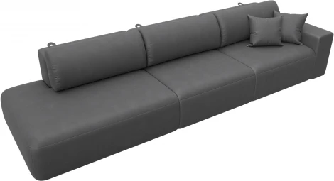 Диван прямой Лига-036 НПБ Модерн Лонг подлокотник справа Лига Диванов (Замша) арт.127701