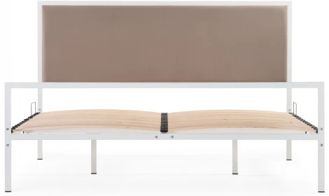 Двуспальная кровать Woodville Эгерт 160х200 белый / cacao 552922