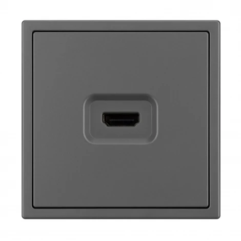 Механизм HDMI розетки SCT-NOBE-MHD1-SFPL-GR (Arlight, Серый базальт) 061844
