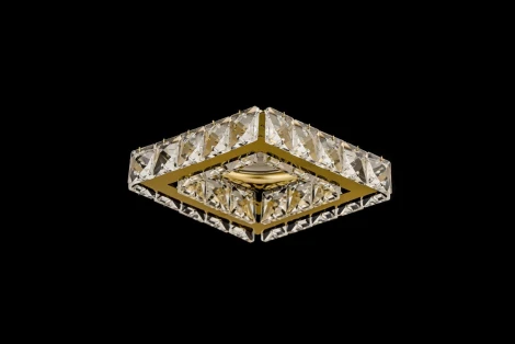 Встраиваемый светильник хрустальный Dio D'Arte Tayo Gold GU10.5.14.9x9.100 G