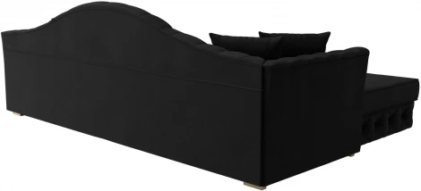 Диван угловой Артис левый угол (Черный/Микровельвет) Лига Диванов арт.121599L