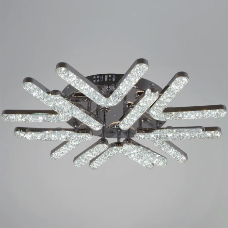 Потолочная люстра светодиодная на штанге с пультом с регулировкой цветовой температуры, яркости и ночным режимом Reluce 13190-0.3-6+6 CR