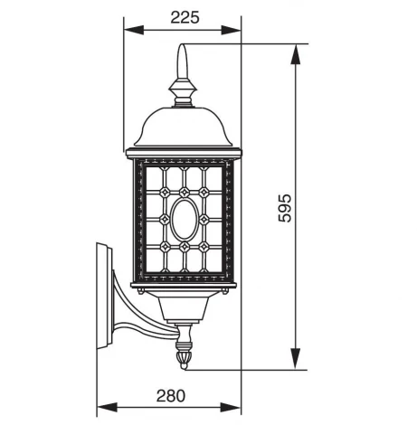 Настенный фонарь уличный Oasis Light 64801L R (220V, IP44)