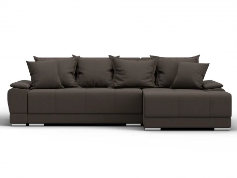 Диван угловой Лига-119 угол правый (ДСП,Брус,Фанера,ЛДС,Рогожка/Коричневый) Лига Диванов 137085