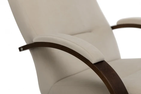 Кресло Leset Монэ 4687206966505 Фанера,Береза,Шпон, Велюр, Бежевый, Орех