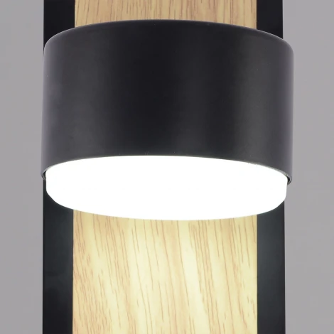 Бра с выключателем Reluce 12540-0.2-01 BK+WOOD