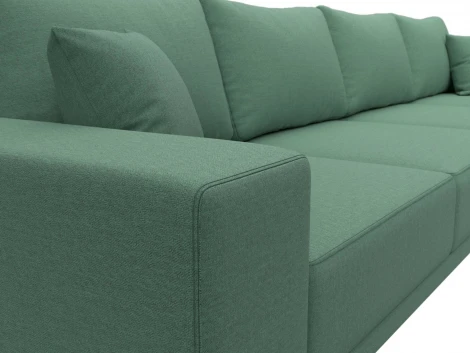 Диван прямой Льюес Лонг (Зеленый/Рогожка) Лига Диванов арт.124251