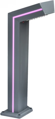 Наземный уличный светильник с солнечной батареей, с декоративной розовой подсветкой Kink Light 09207-F,16(10) (LED, IP65)