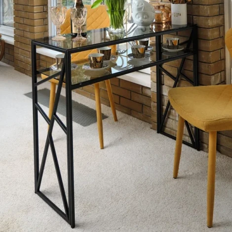 Консольный стол AllConsoles 1091-CB grey черный муар