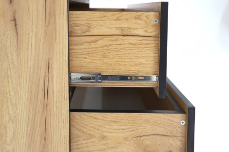 Комод Ивару Виртон-3 с надстройкой, Дуб крафт золотой