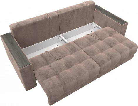 Диван прямой с декором Лига-049 НПБ Лига Диванов (Велюр) арт.128404