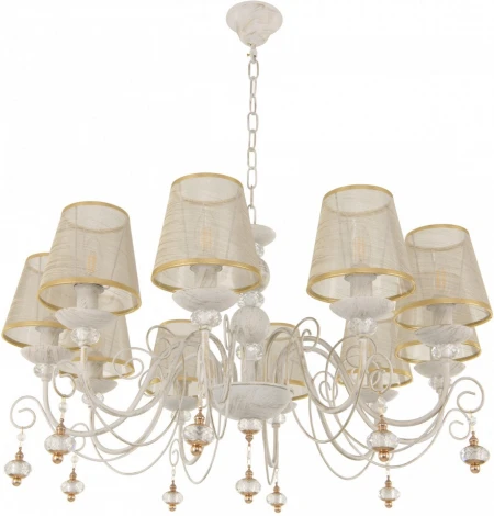 Подвесная люстра Arte Milano AM347620 347620/10 WT+G (220V, подвески, на цепи)