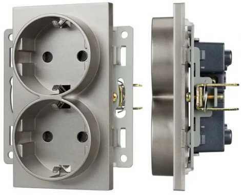 Механизм электрической розетки SCT-MEUD-PL-GR (250V, 16A) (Arlight) 043766