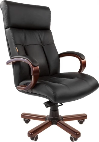 Компьютерное кресло CHAIRMAN 421 (Металл,Дерево,Экокожа/Черный)