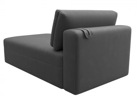 Модуль канапе Лига-060 НПБ (ЛДСП,Брус,Фанера,Замша/Серый) Лига Диванов 129562