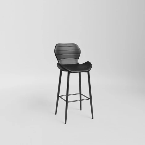 Стул Unity (комплект 2 шт) черный Hesby (Черный/Металл,Экокожа) арт.HSBI_DC1761_black_2