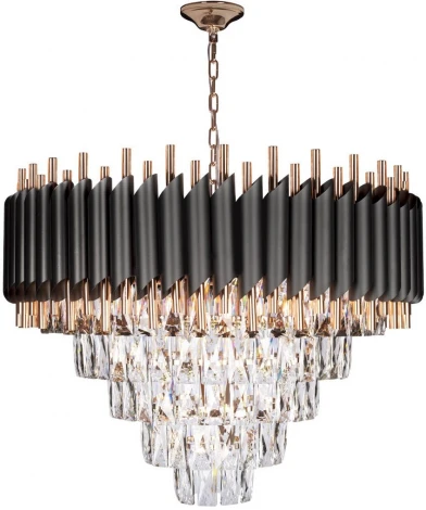 Подвесная люстра каскадная Loft It Eclair 10206/600 (220V, хрусталь, на цепи)