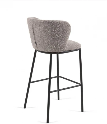 Барный стул La Forma (ex Julia Grup) Ciselia (Серый/ Металл,Пена,Фанера,Сталь)