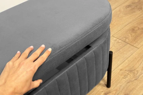 Пуф Винни Mebelson (ДСП,Велюр/Графит) арт.173754,2171