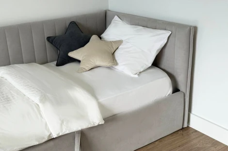 Кровать с подъемным механизмом Твикс (Тахта) 90х200 см Mebelson (ДСП/Серый) арт.170631,2173