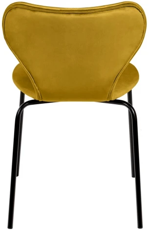 Стул Seven горчичный велюр с чёрными ножками Bradex Home RF 0252