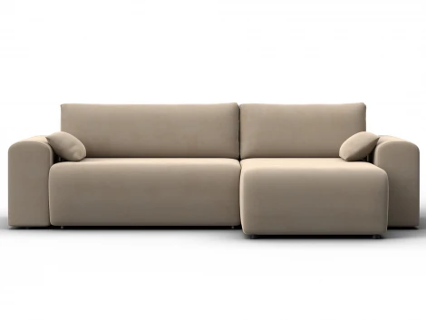 Диван угловой Лига-099 угол универсальный (ДВП,ДСП,ЛДСП,Брус,Фанера/Пластик/Велюр/Бежевый) Лига Диванов 134128