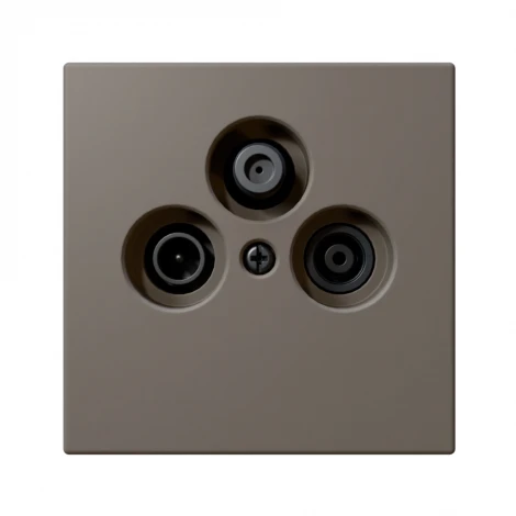 Розетка оконечная TV+SAT + акустическая (тауп soft touch) Jasmart FD FD6206PTM