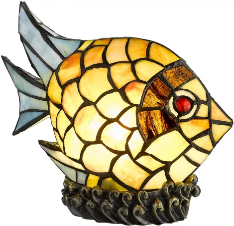 Интерьерная настольная лампа Velante 807-804-01 (220V, природа, рыбки)