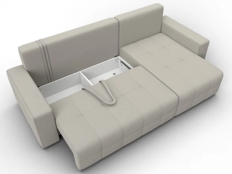 Диван угловой Лига-122 угол универсальный (ДСП,Брус,Рогожка/Бежевый) Лига Диванов 137597