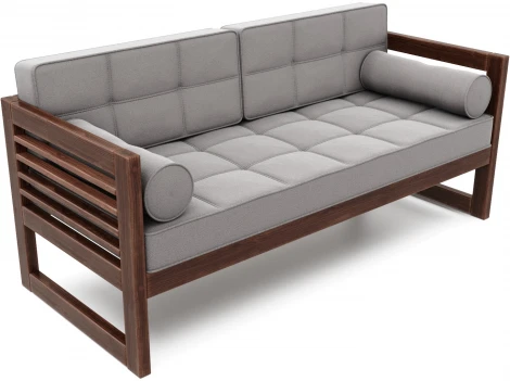 Диван Arsko прямой Сега Б орех велюр серый