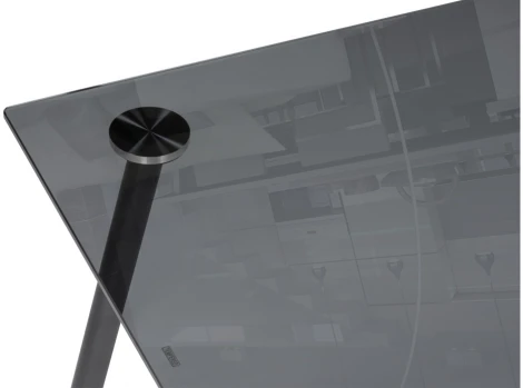 Стеклянный стол Woodville Smoke 120х80х75 clear gray / black 15551