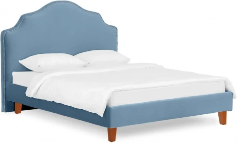 Кровать Queen II Victoria L 1600 ОГОГО (арт.663246), (Ткань/Голубой)