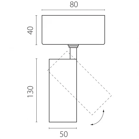 Спот накладной 12W 840LM 20-55G с адаптером Lightstar Canno Pro C4127SO