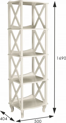 Этажерка-стеллаж Джульетта 4 уровня, дуб шампань Л Mebelik арт.008566