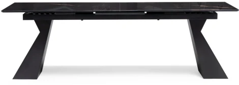 Стеклянный стол Woodville Денхольм 240(290)х100х75 обсидиан / черный 553549