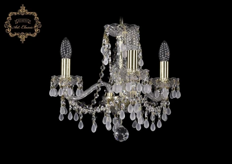Подвесная люстра Art Classic 11.24 11.24.3.141.Gd.V0300 (220V, хрусталь, на цепи, подсвечник, свеча)