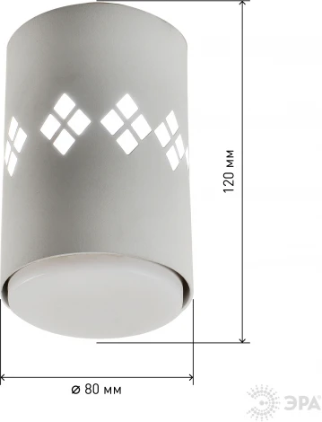 Точечный светильник ЭРА OL10 LD GX53 WH (220V)