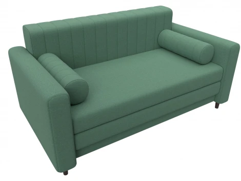 Диван прямой Лига-070 (ЛДСП,Брус,Фанера/Дерево/Рогожка/Зеленый) Лига Диванов 129649