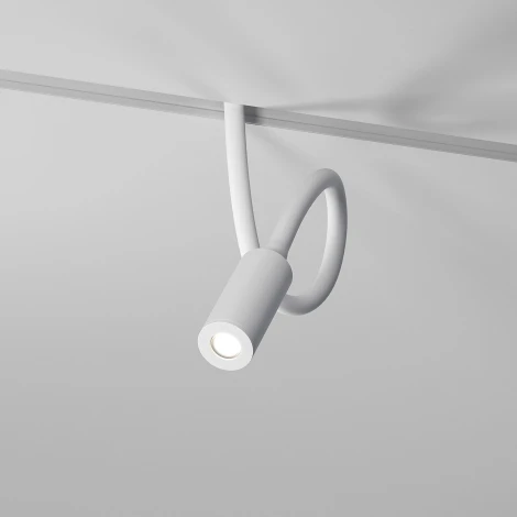 Трековый светильник на гибкой ножке магнитный Elektrostandard Slim Magnetic 85522/01 3W 4000K Cami (белый) (LED, 48V, круглые)