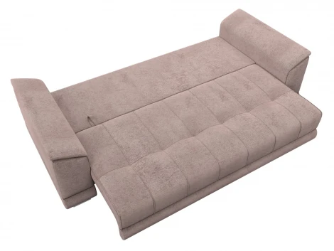 Диван прямой НордСтар НПБ (ДСП,ЛДСП,Брус/Пластик,Металл/Велюр/Бежевый) Лига Диванов 133197