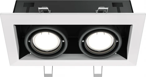 Встраиваемый светильник Metal Modern GU10 2x50Вт Maytoni Technical DL008-2-02-W (220V)