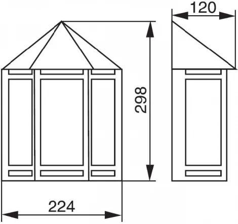 Настенный светильник уличный Oasis Light 77804 SS (220V, IP44)