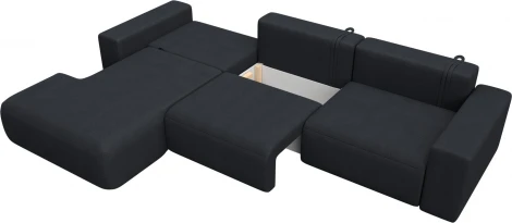 Диван угловой Лига-036 НПБ Классик Лонг левый угол Лига Диванов (Замша) арт.127798L