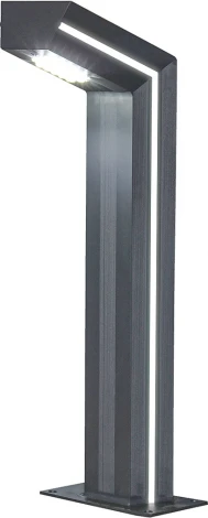 Наземный уличный светильник Kink Light Такоми 09207-F(220V),16(10) серый, с декоративной розовой подсветкой 220V Led 10W (IP65)