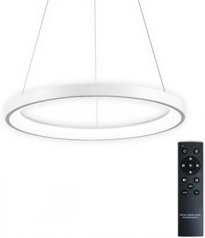 Подвесной светильник нимб с пультом ДУ 80W, белый, LED Natali Kovaltseva INNOVATION STYLE 83139