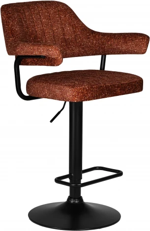 Стул барный DOBRIN CHARLY BLACK (терракотовый твид (LEO56))