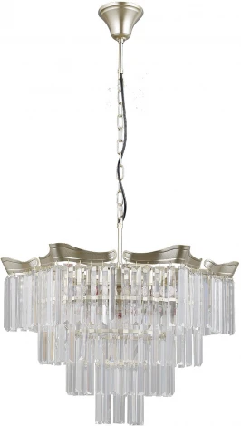 Подвесная люстра ILLUMICO IL3575-6+3PSQ-24 GD LYRA (220V, хрусталь, на цепи)