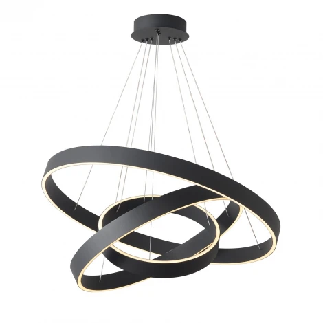 Подвесной светильник светодиодный кольцо с пультом Crystal Lux TRON SP158W LED BLACK